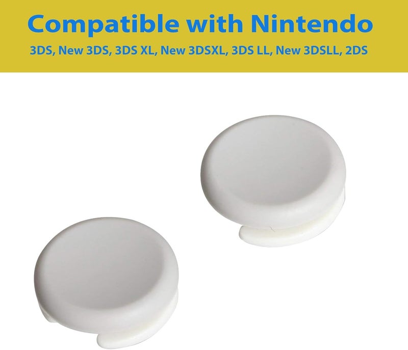 Timorn Analog Stick Cap Circle Pad Replacement 3D Joystick Cover for New 3DS / 3DS / 3DSLL / 3DSXL / 2DS Controller (Light Gray) - Image 2